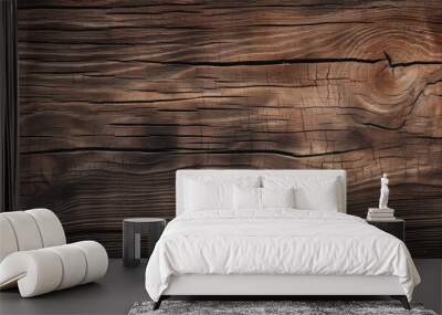 Pattern with old brown wood  Wall mural