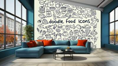 food icons Wall mural