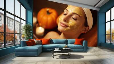 autumn spa skincare  Wall mural