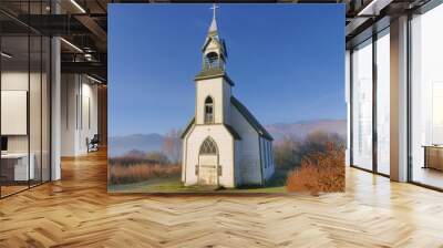 old church at the side of the road Wall mural