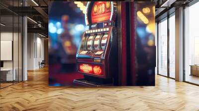 Close-up of a slot machine in a casino Wall mural