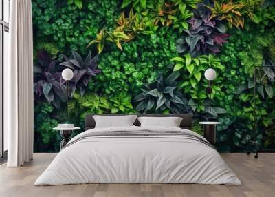 Colorful walls of vegetation Wall mural