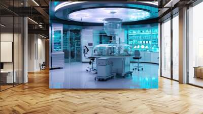 High-tech laboratory with medicine Wall mural