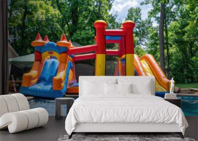 Inflatable Water Slide Bounce House for Kids Wall mural