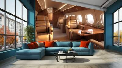 Interior luxury private jet Wall mural