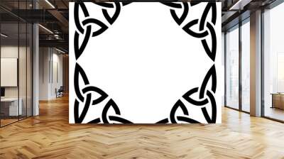 Irish Celtic vector square frame or border design - braided greeting card or invitation
 Wall mural