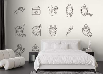 Spa icon set Wall mural