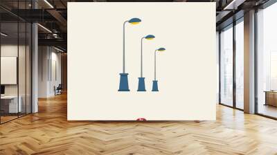 Street lamps Wall mural