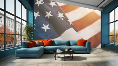 American flag for Memorial Day, 4th of July, Labour Day Wall mural