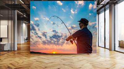 Fishing concepts. Wall mural