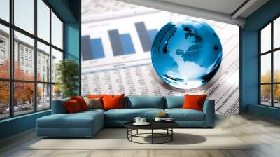 glass globe business. Global Market Wall mural