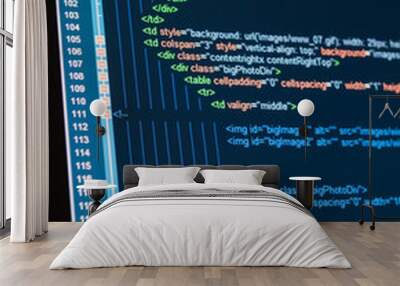 HTML web code Wall mural