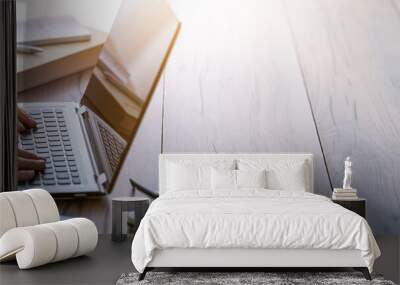 Working home concept. Wall mural