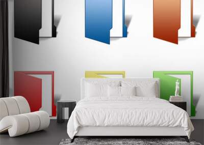 Folder paper icon Wall mural