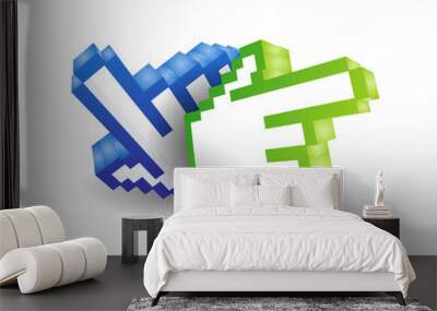 3d vector hand mouse symbo Wall mural