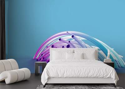 Abstract 3d rendering of geometric background. 3D concept illustration. Wall mural