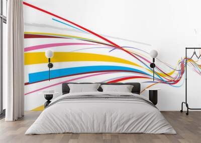 abstract rainbow wave background Wall mural