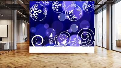 Background for new year and for Christmas. Wall mural