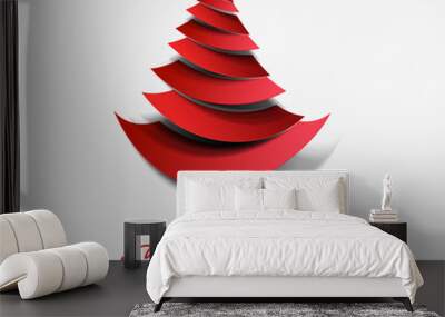 christmas tree, design, vector illustration. Wall mural