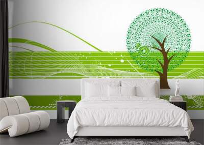 green eco tree Wall mural