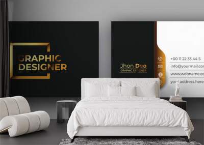 Modern Business Card - Creative and Clean Business Card Template. Wall mural