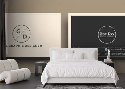 modern business card - creative and clean business card template. Wall mural