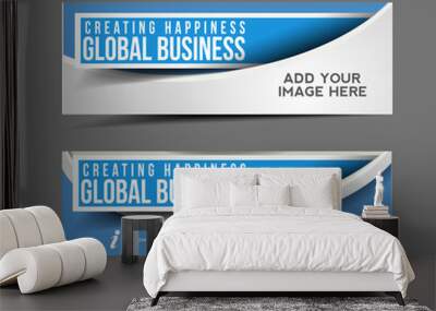 set of business banner, header vector design. Wall mural