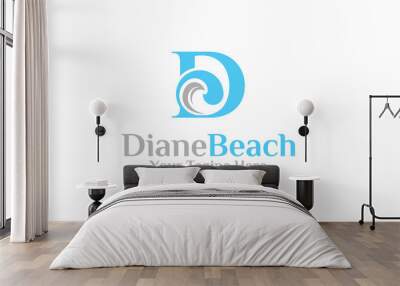 Diane Beach Logo Wall mural