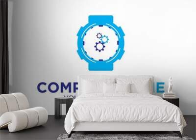 Watch Logo Wall mural