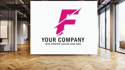 F Letter Logo And Icon Design  Wall mural