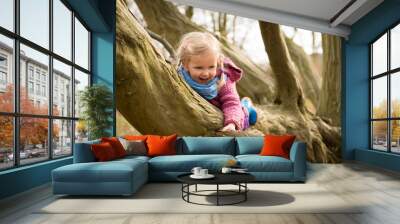 Climbing a tree Wall mural