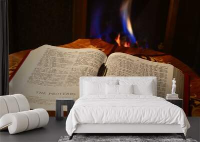 Fireside bible study Wall mural