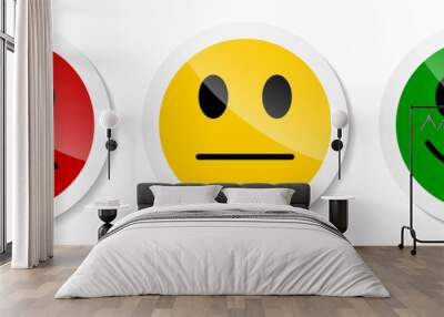 Smileys, Evaluation – Sticker Icons Wall mural