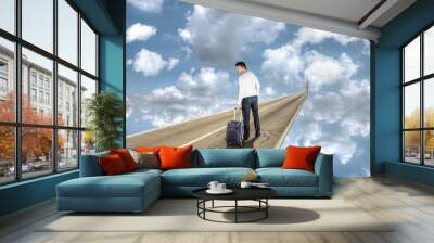 Man Walks to New Life Wall mural