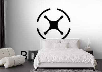 drone logo fly design technology Wall mural