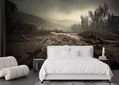 flash flooding natural disaster climate change Wall mural