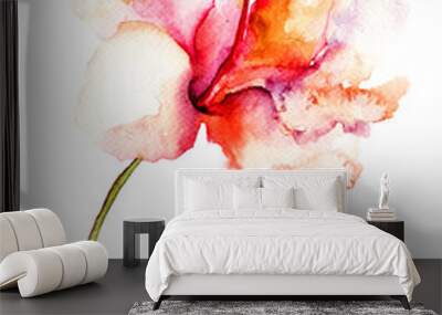 Decorative pink flower Wall mural