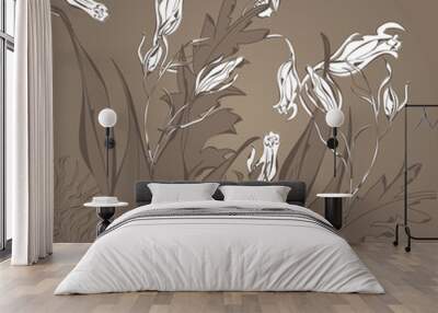 Floral background Wall mural