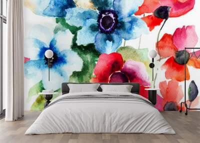 Floral seamless pattern Wall mural