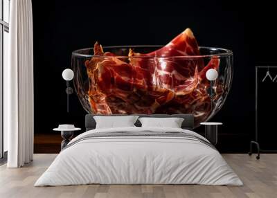 prosciutto in a glass bowl Wall mural