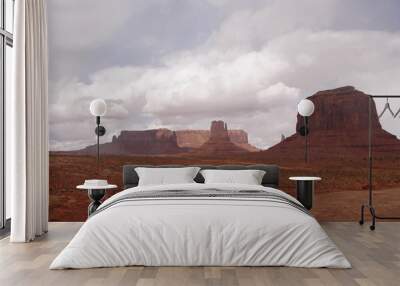 the clouds and domes of monument valley Wall mural