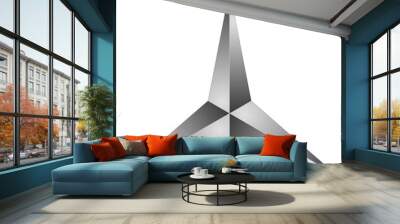 3d star on a white background Wall mural