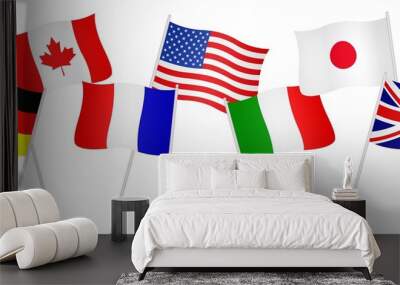 Drapeaux des pays membres du G7 Wall mural