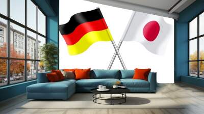 Flags : Japan and Germany Wall mural