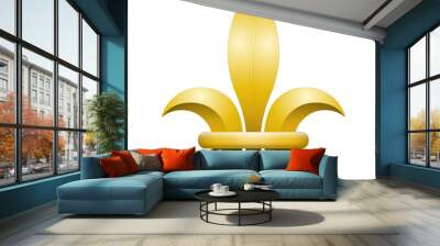 Fleur de lys en or Wall mural