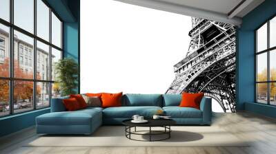 A sketch of the Eiffel Tower with a grungeinspired background Wall mural