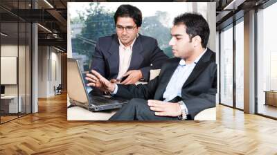 two indian businessmen in meeting Wall mural