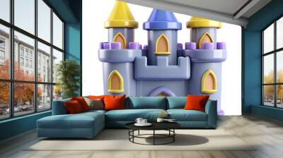 Castle house isolated on transparent background Wall mural