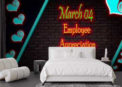 Employee Appreciation Day concept. First Friday in March. Holiday concept. Template for background, banner, card, poster with text inscription. Wall mural