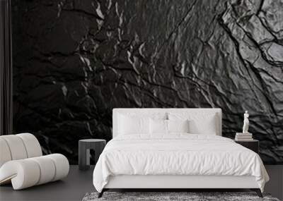 black rustic metallic surface texture background Wall mural